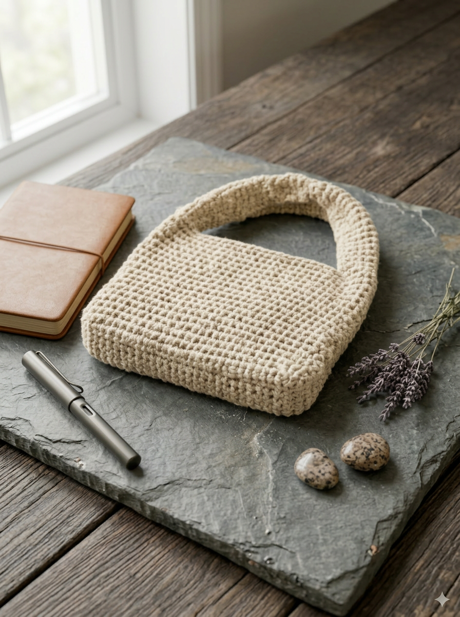 KAIRA — The Halo — handmade crochet bag in Ivory